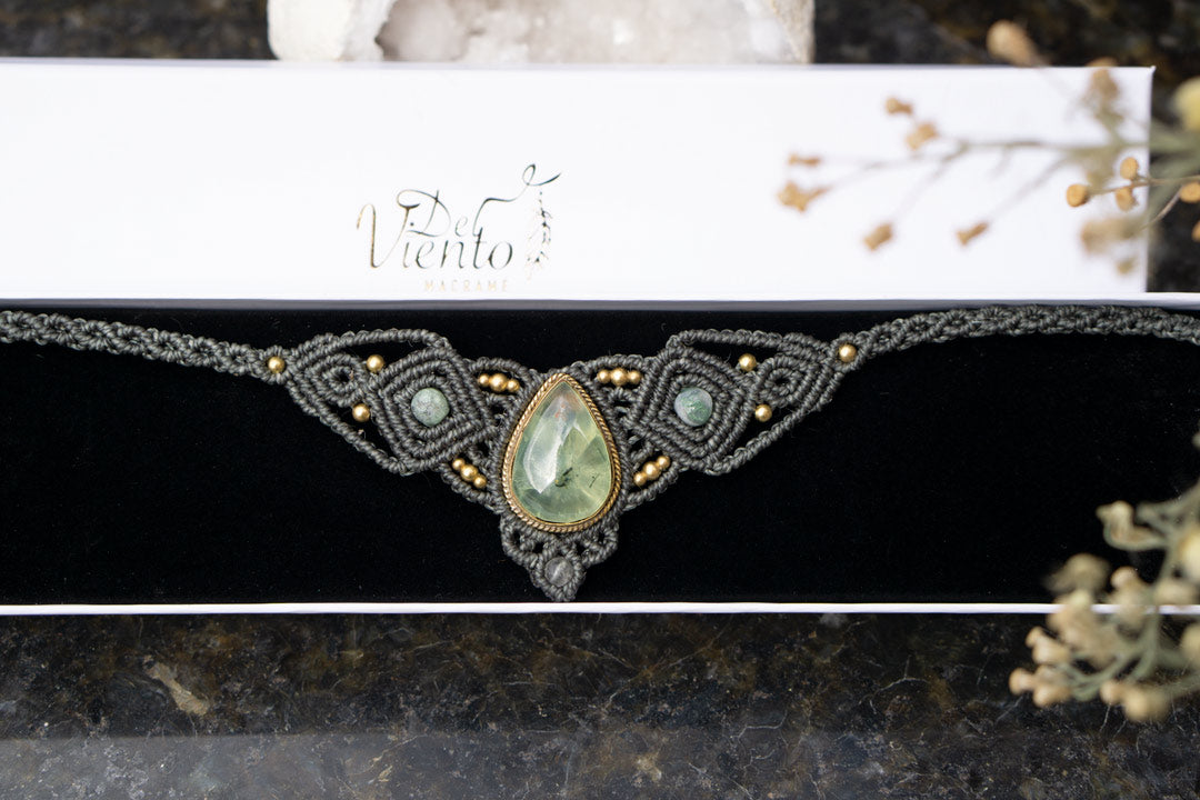 Collar Tiara DAFNE con Prehnita