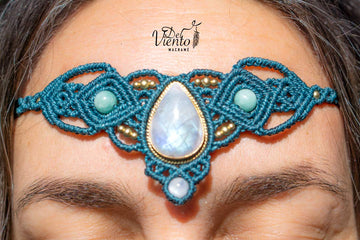Collar Tiara DAFNE con Piedra Luna