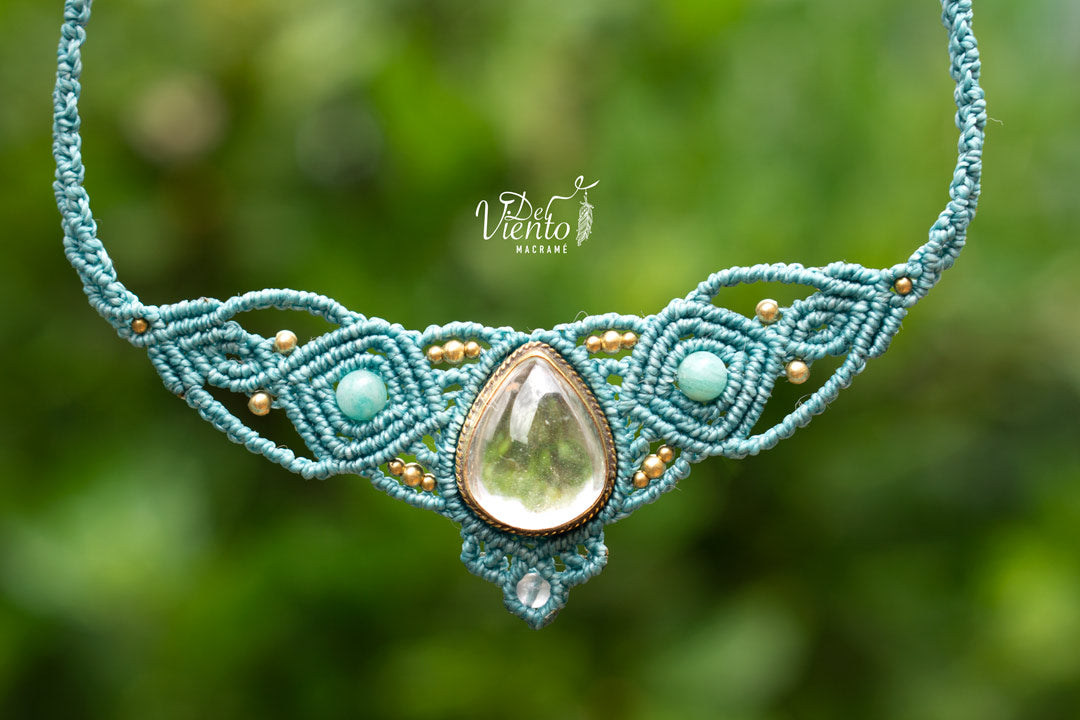 Collar Tiara DAFNE con Cuarzo Cristal