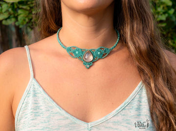 Collar Tiara DAFNE con Cuarzo Cristal