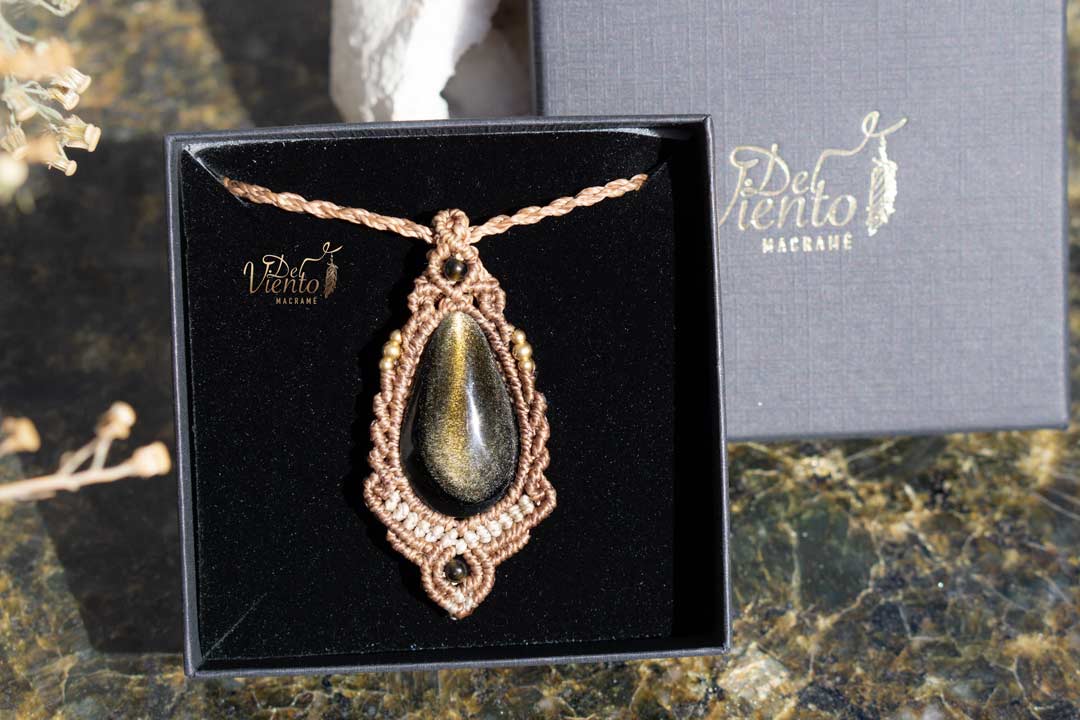 Colgante con Obsidiana Dorada