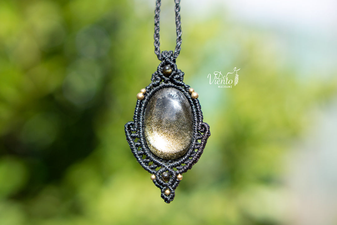 Colgante con Obsidiana Dorada