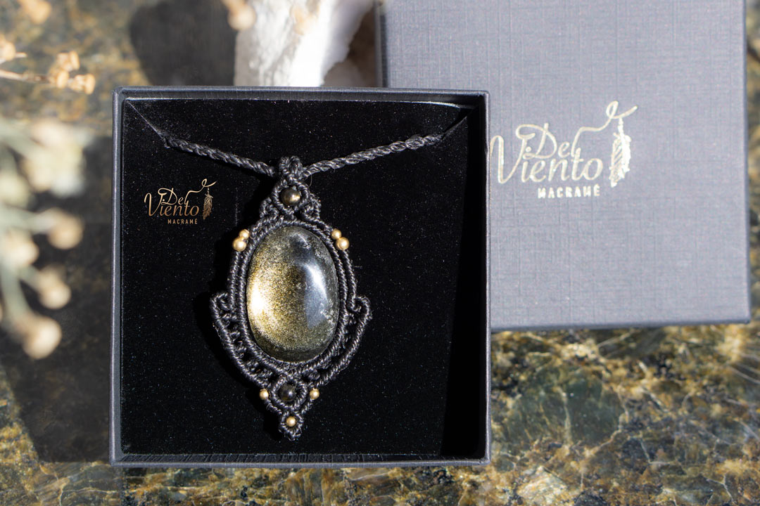 Colgante con Obsidiana Dorada