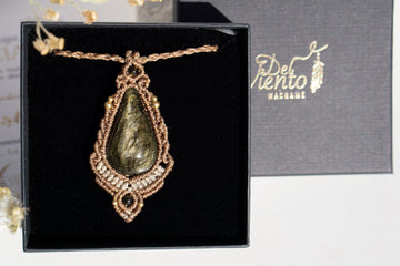 Colgante con Obsidiana Dorada