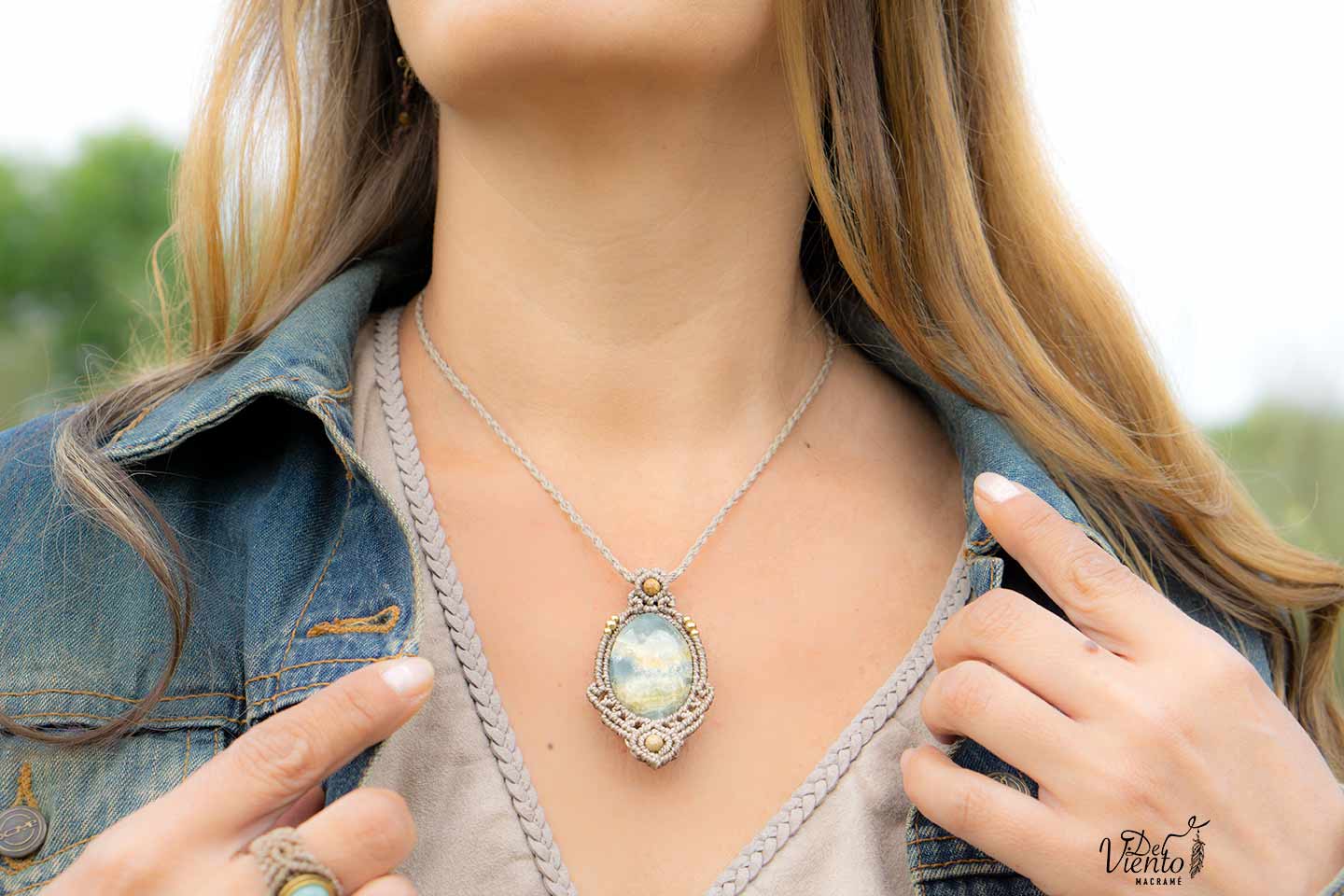 Colgante con Onix Cielo