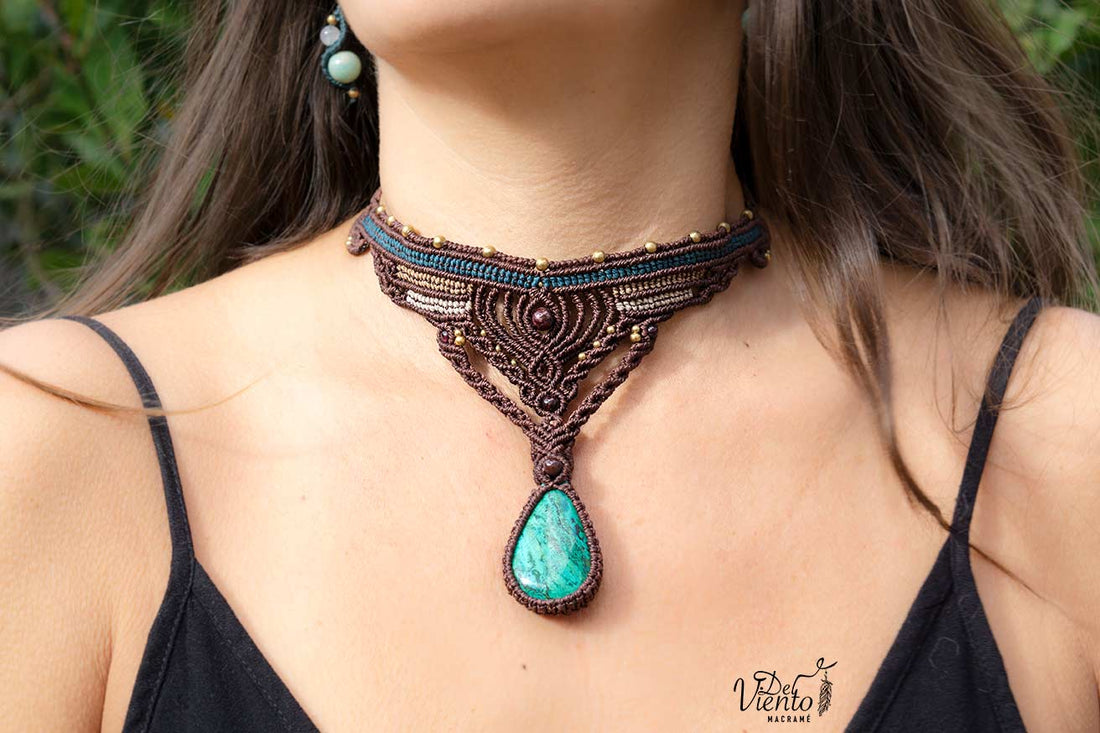 Collar macramé Laura Madrueño Supervivientes
