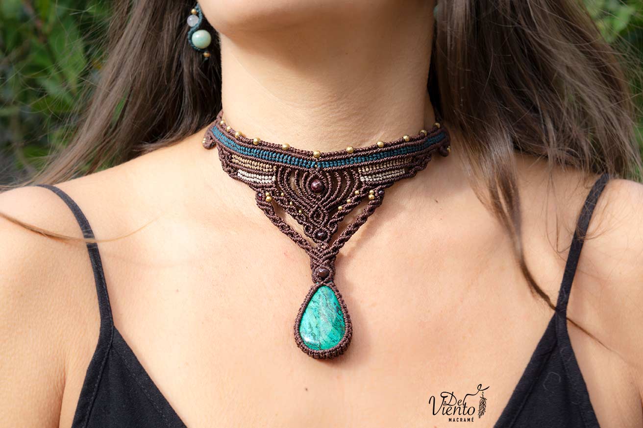 Collar macramé Laura Madrueño Supervivientes