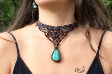 Collar macramé Laura Madrueño Supervivientes