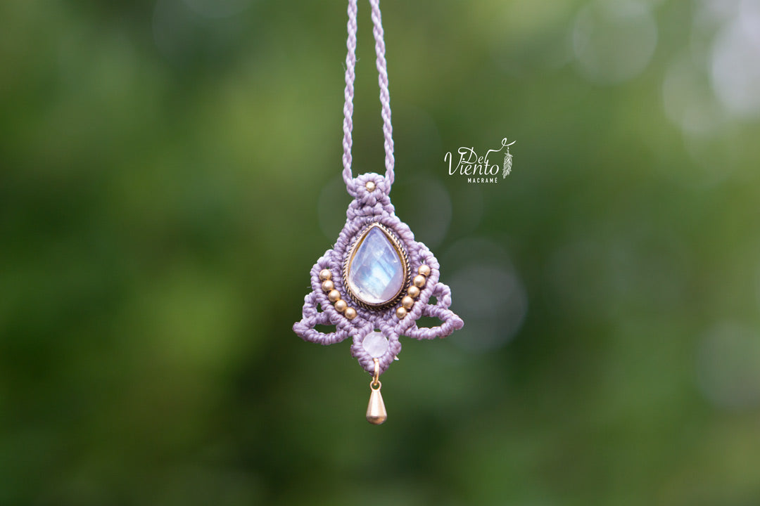Flor de Loto mini con Piedra luna