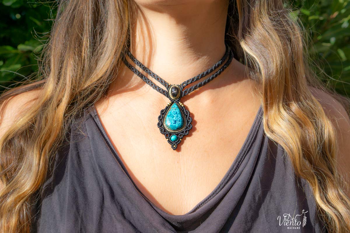Collar Gea con Black Star & Azurita