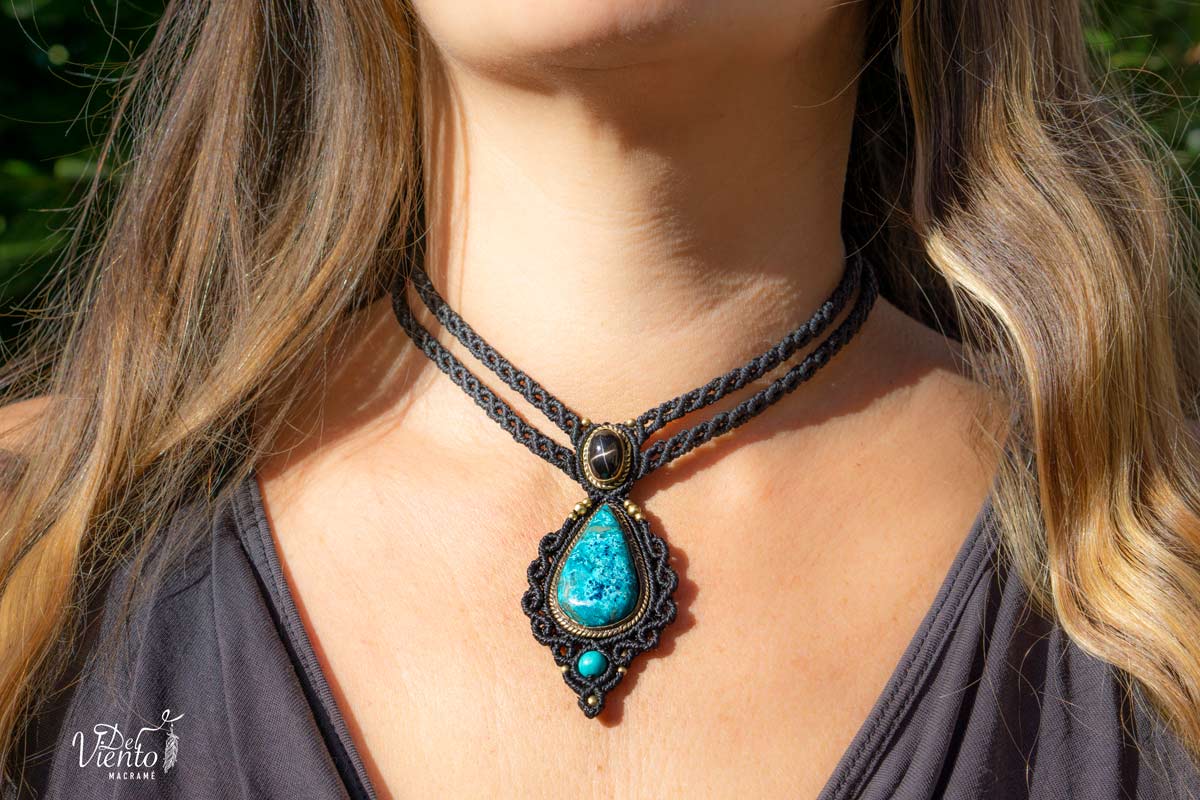 Collar Gea con Black Star & Azurita