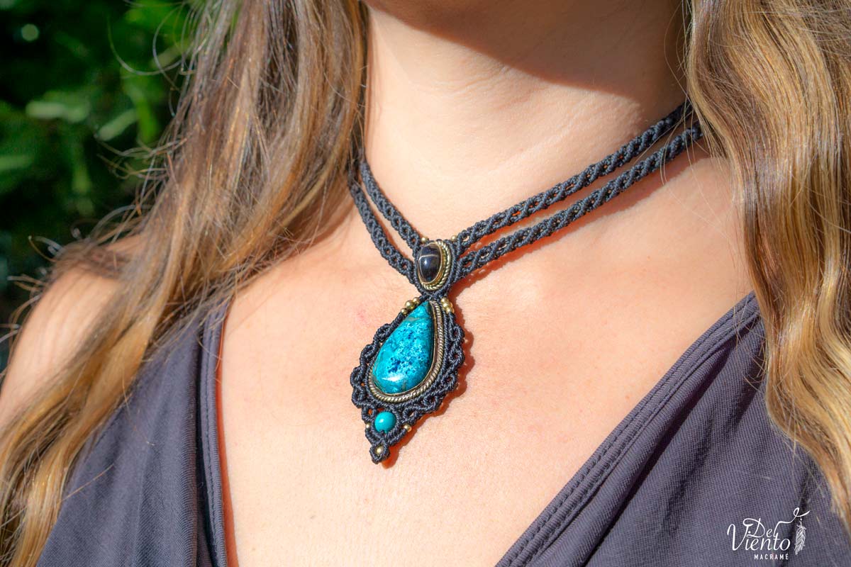 Collar Gea con Black Star & Azurita