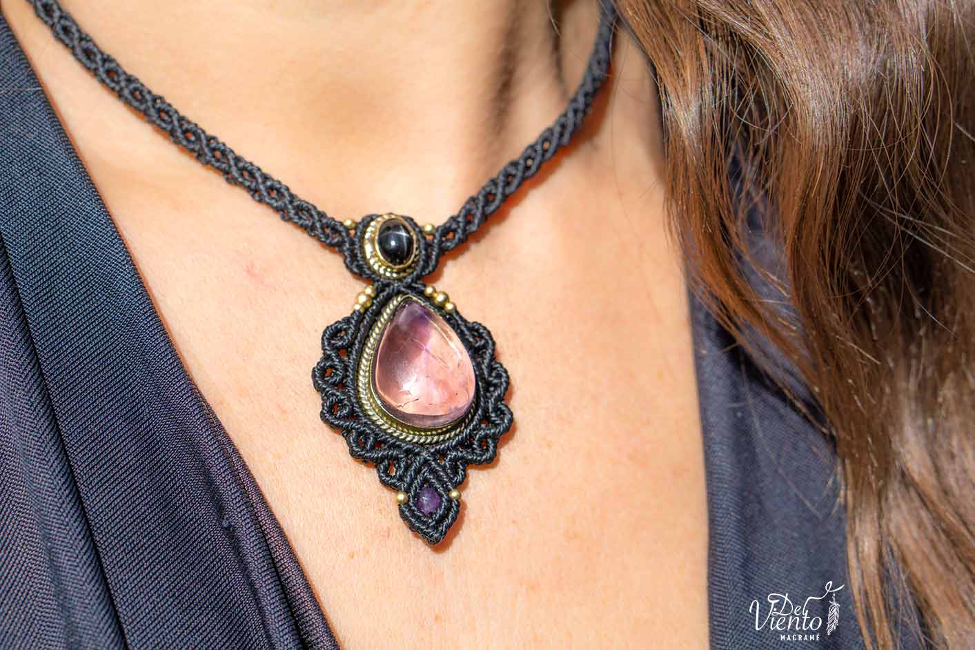 "RESERVADO para María" Collar Gea con Amatista y Black Star