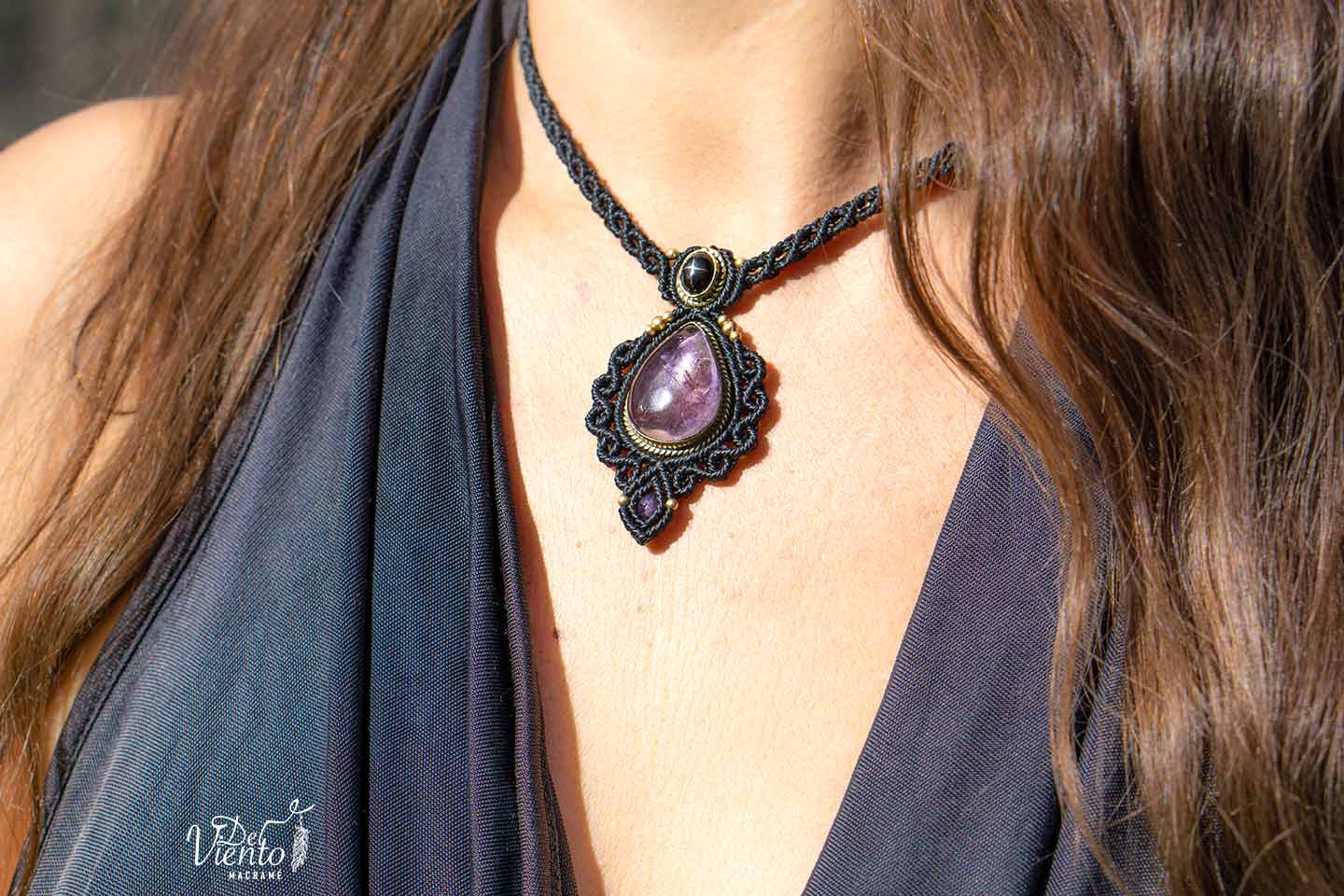 "RESERVADO para María" Collar Gea con Amatista y Black Star