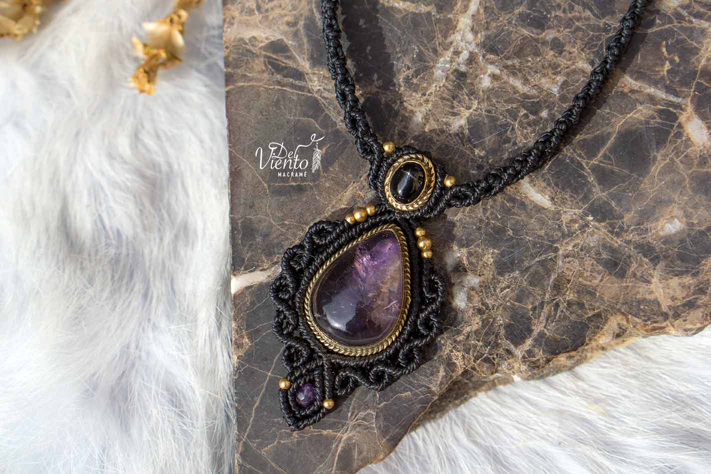 "RESERVADO para María" Collar Gea con Amatista y Black Star