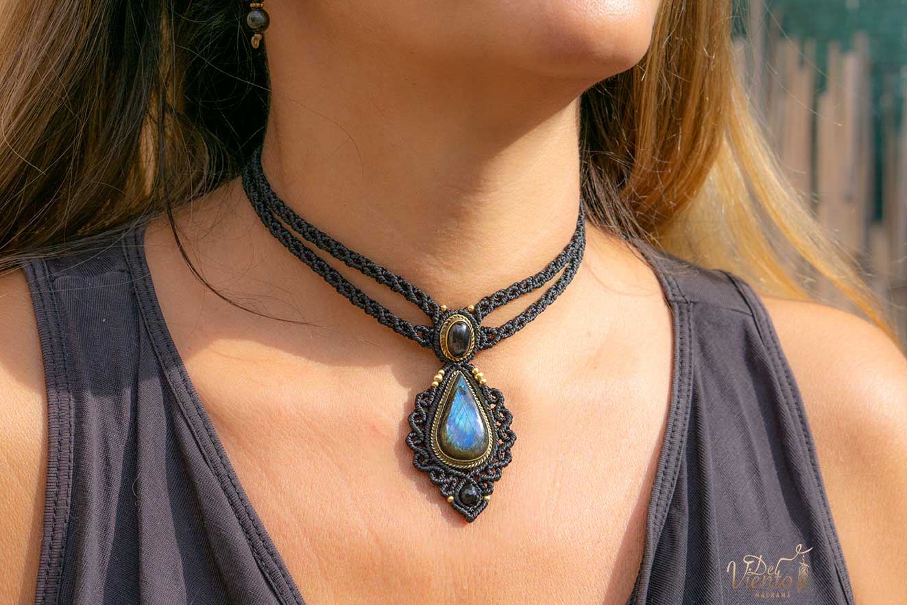 RESERVADO para Angie | Collar Gea con  Black Star & Labradorita