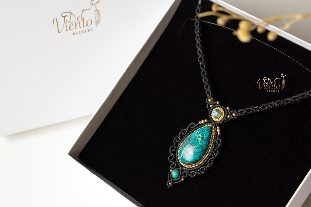 "RESERVADO para Inma" Collar GEA con Azurita & Labradorita