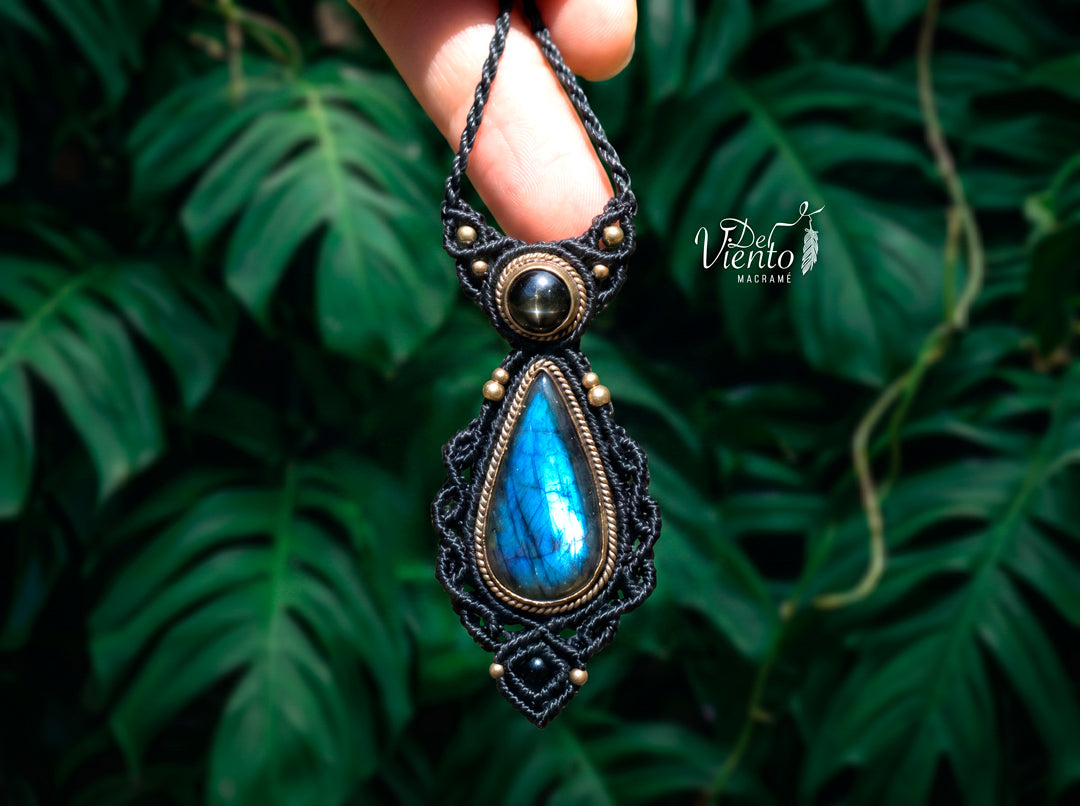Colgante Gea con Black Star & Labradorita