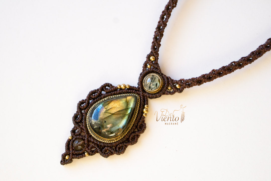 Collar GEA con Labradorita & Prehnita