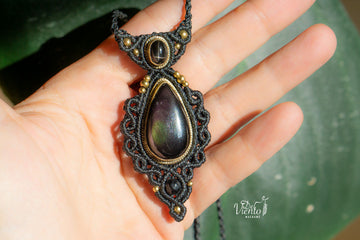 Colgante GEA con Obsidiana Arcoiris y Black Star