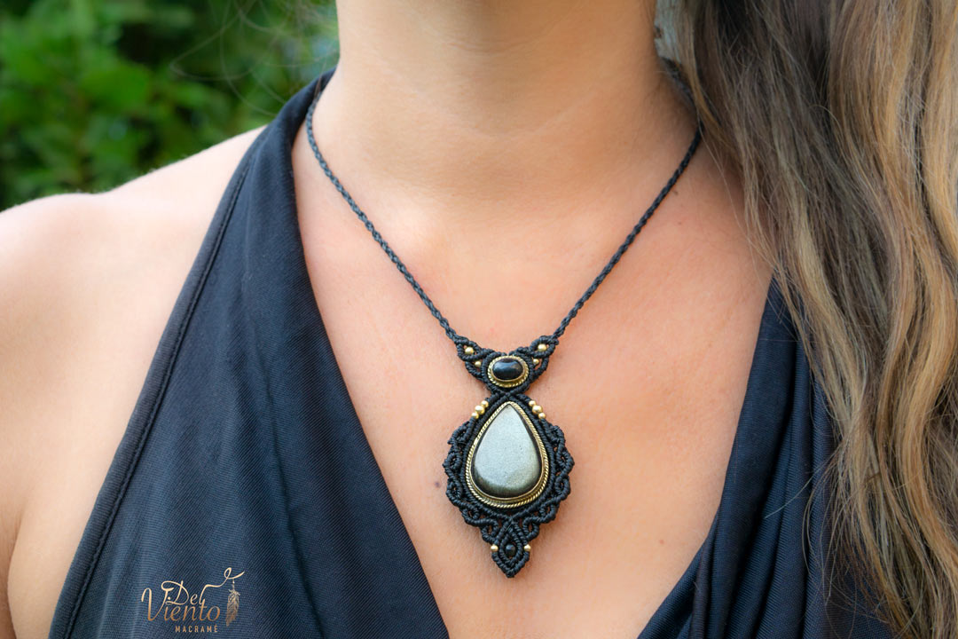 Colgante GEA con Obsidiana dorada & Black Star