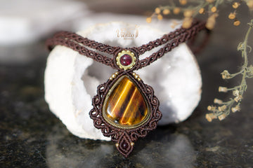 Collar GEA doble con Ojo de tigre