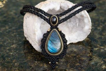 Collar GEA doble con  Black Star & Labradorita
