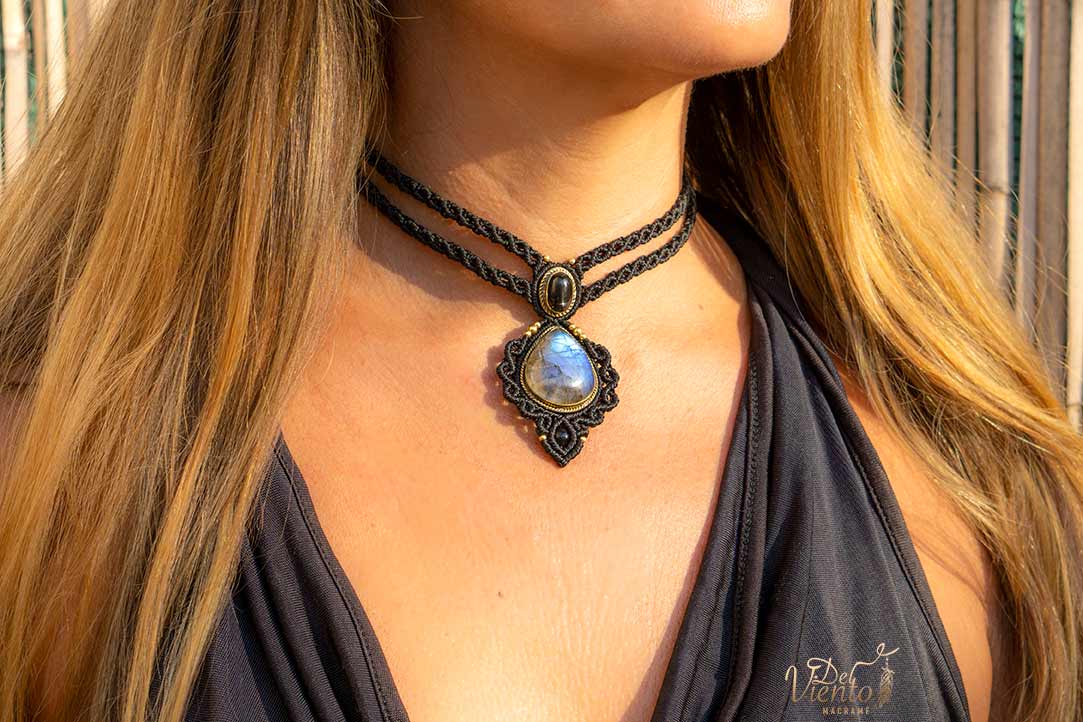 RESERVADO para Yolanda | Collar Gea con  Black Star & Labradorita