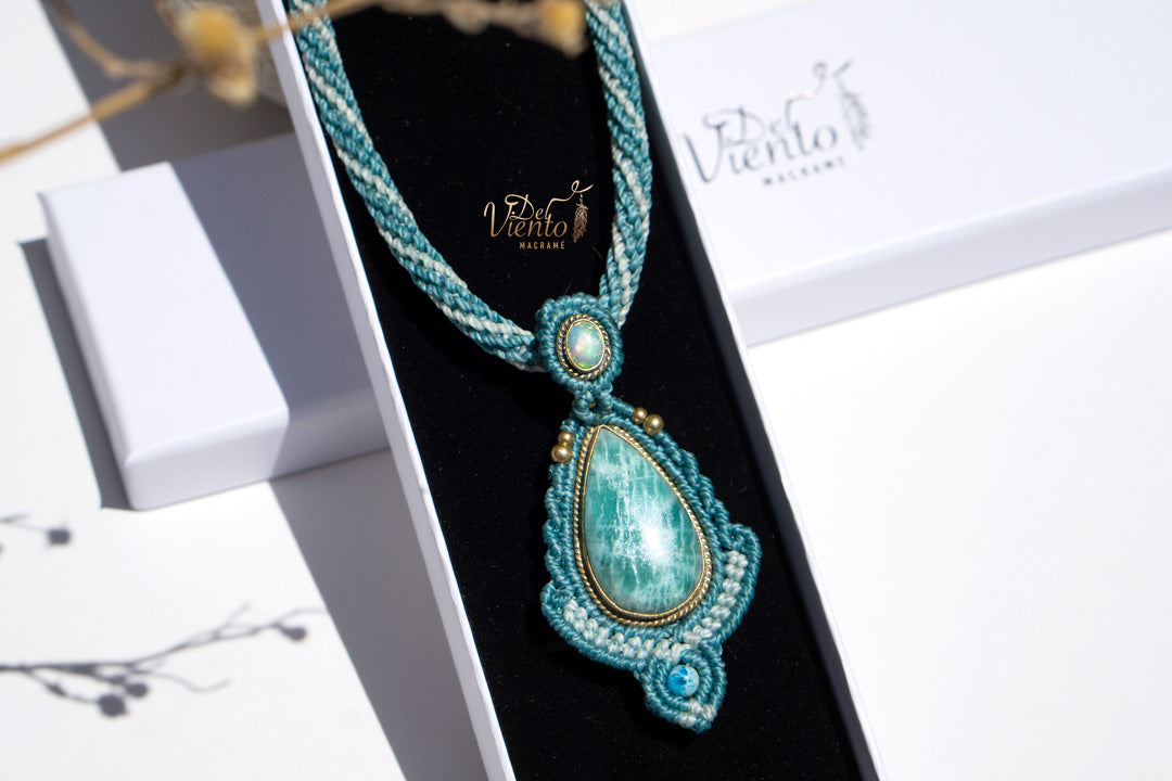 Collar ITAKA con Amazonita & Ópalo