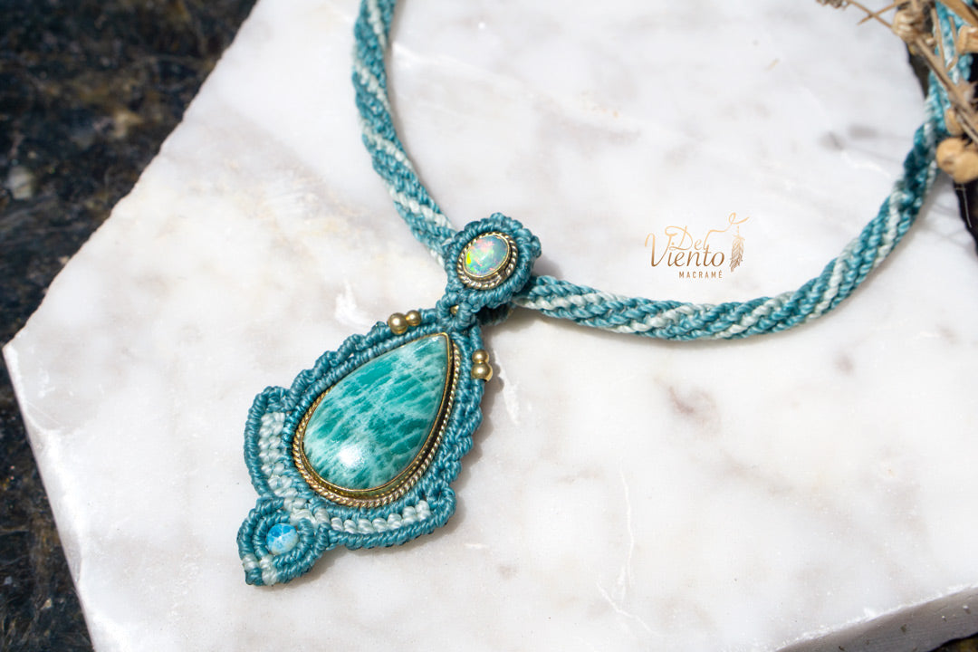 Collar ITAKA con Amazonita & Ópalo