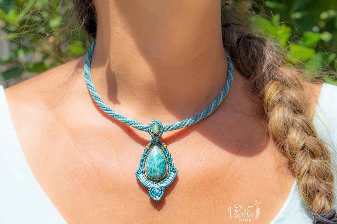 Collar ITAKA con Amazonita & Ópalo