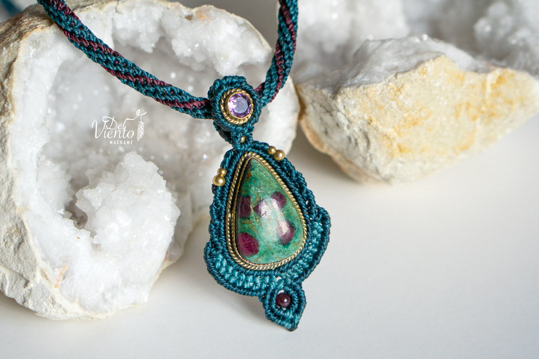 Collar ITAKA con Rubifucsita & Amatista