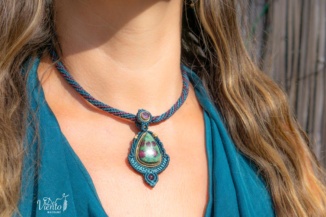 Collar ITAKA con Rubifucsita & Amatista