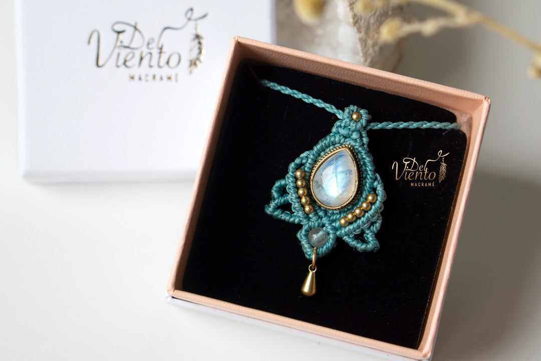 Flor de Loto mini con Piedra luna