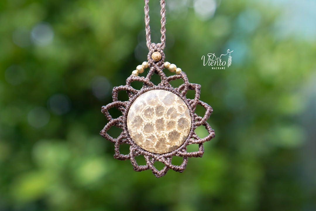 Mandala SUKHA con Fósil de Coral