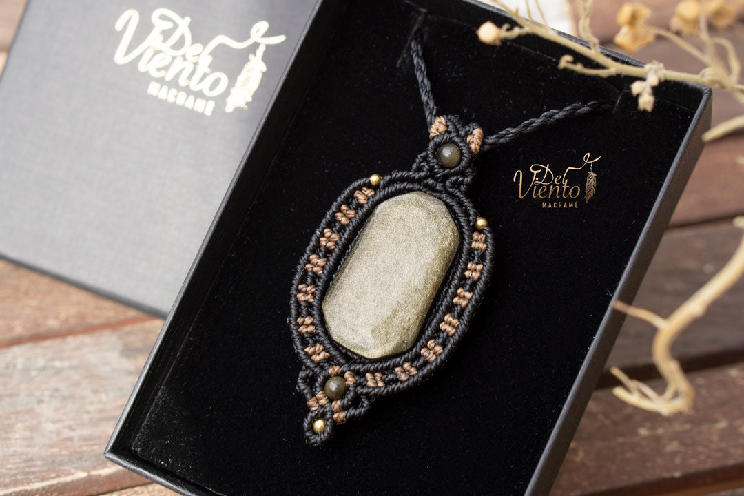 Colgante con Obsidiana Dorada