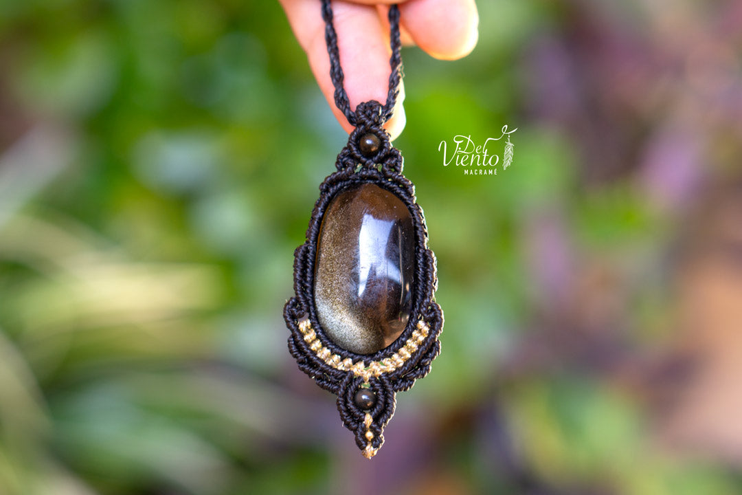 Colgante con Obsidiana Dorada
