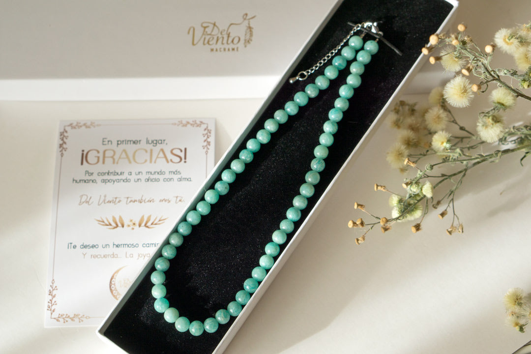Collar de AMAZONITA Origen
