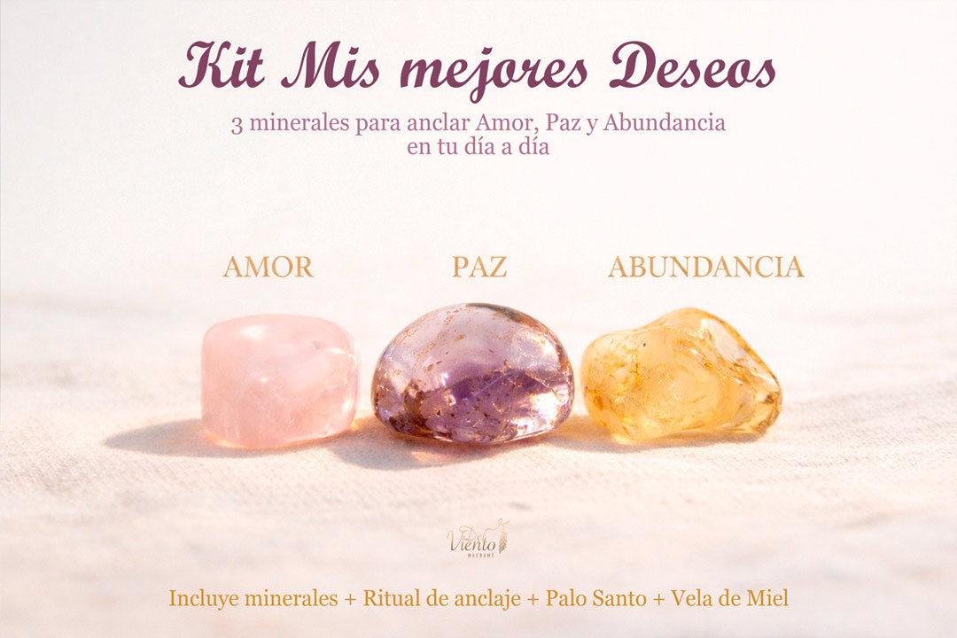Kit energético "Mis mejores deseos" Amor, Paz y Abundancia