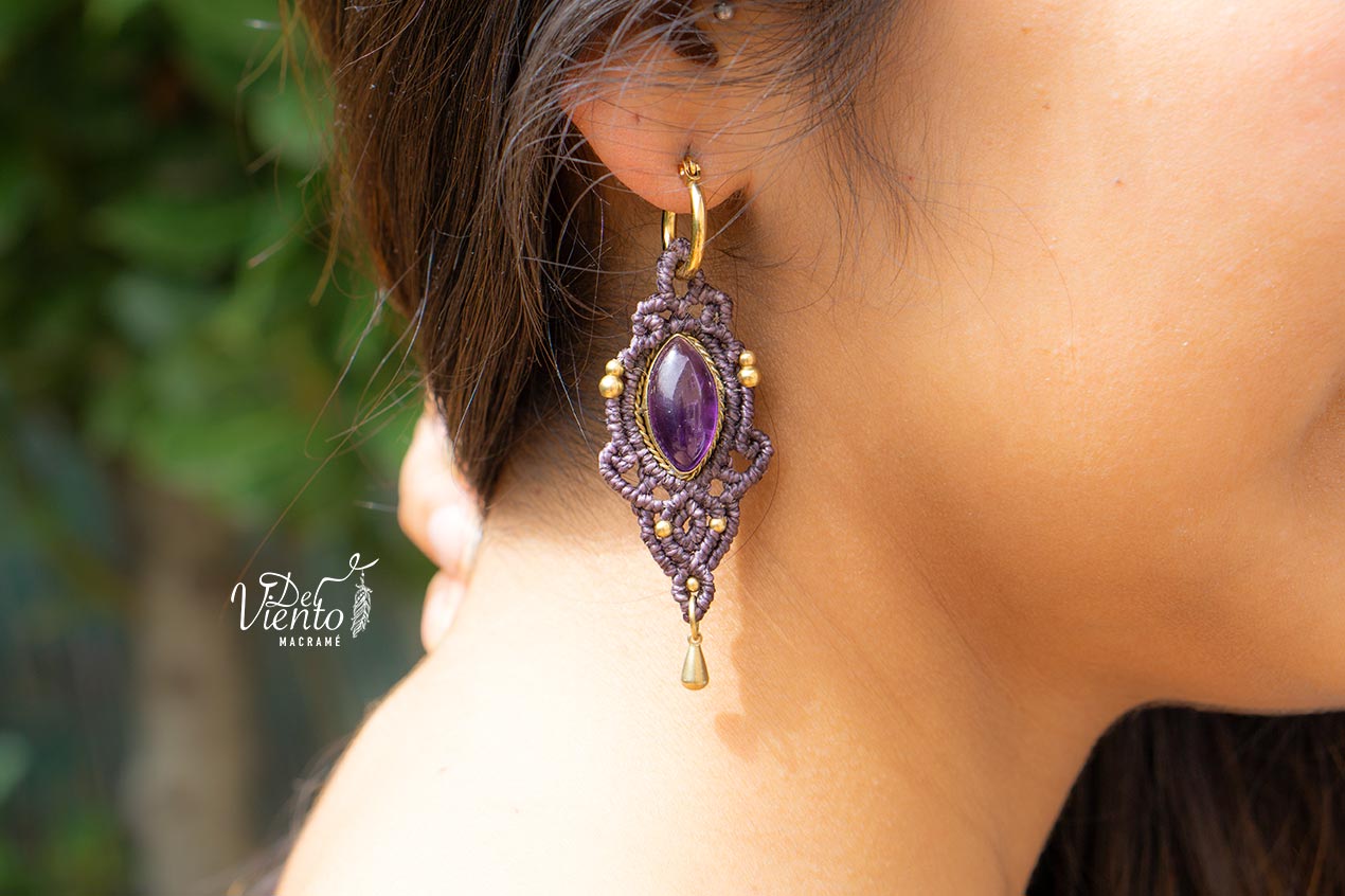 Pendientes Vesta con Amatista