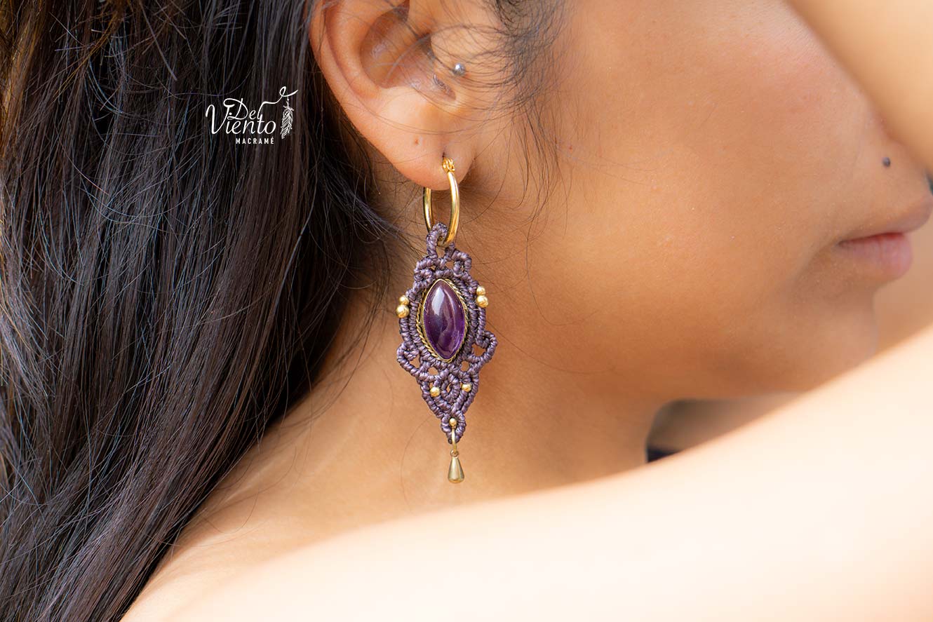 Pendientes Vesta con Amatista