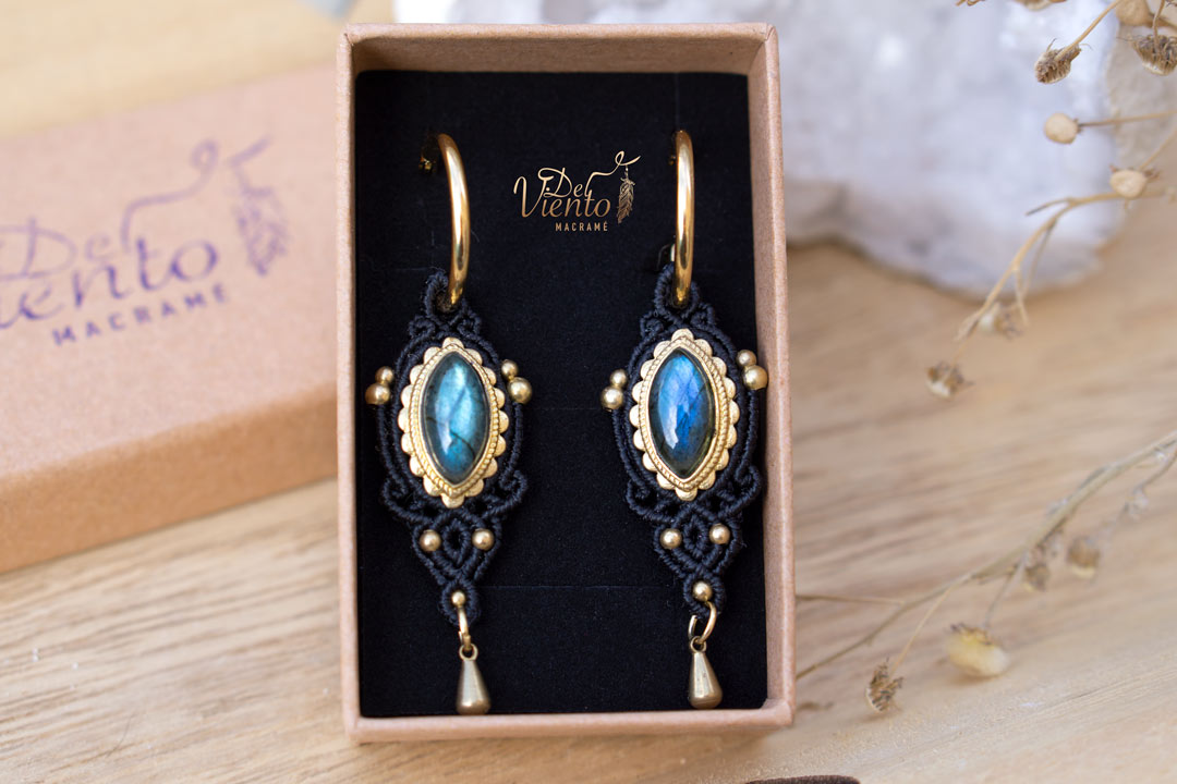 Pendientes VESTA con Labradorita
