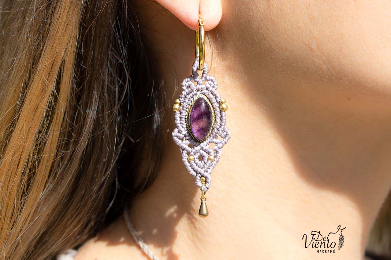 Pendientes Vesta con Amatista