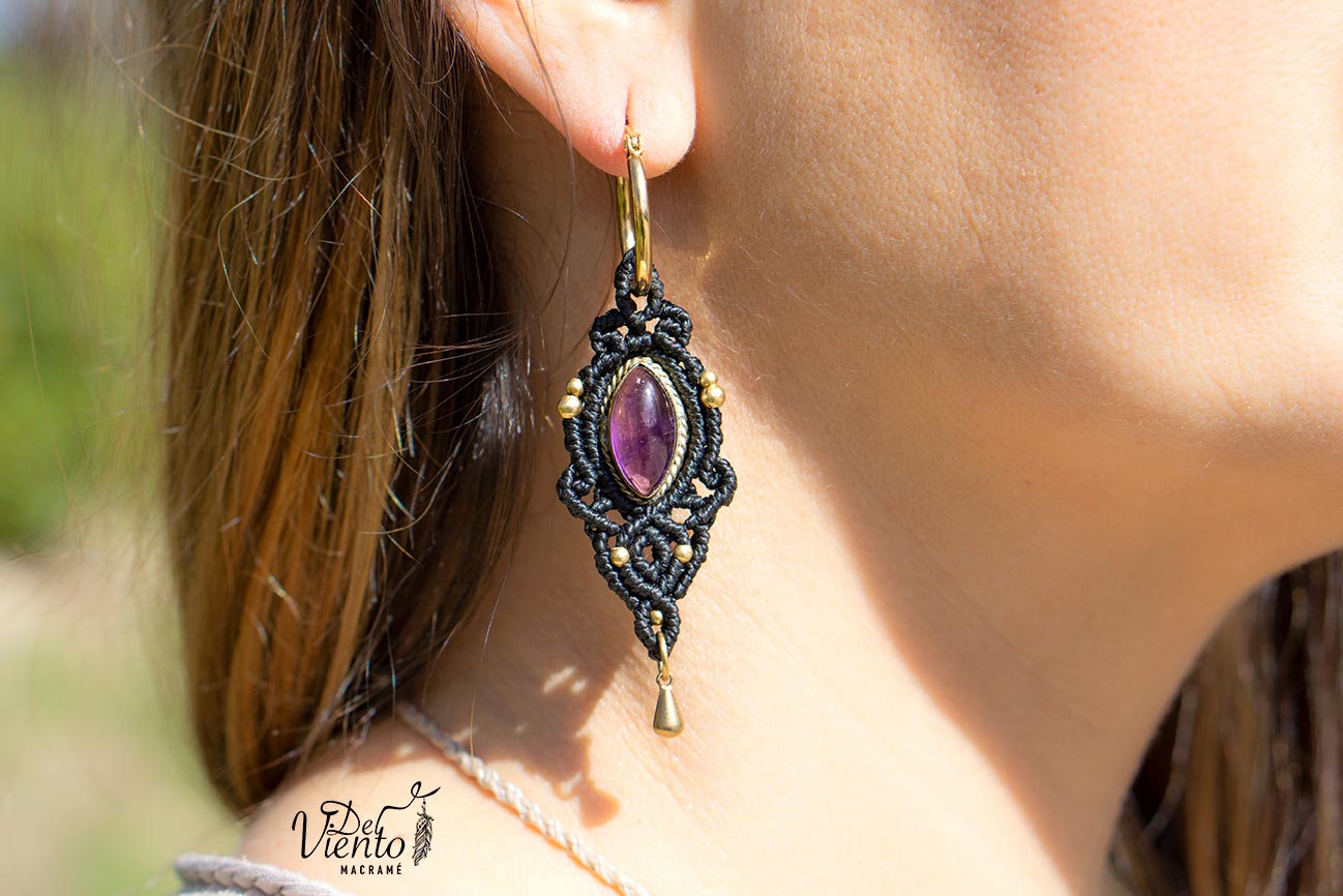 Pendientes Vesta con Amatista