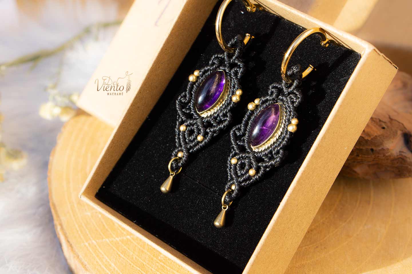 Pendientes Vesta con Amatista
