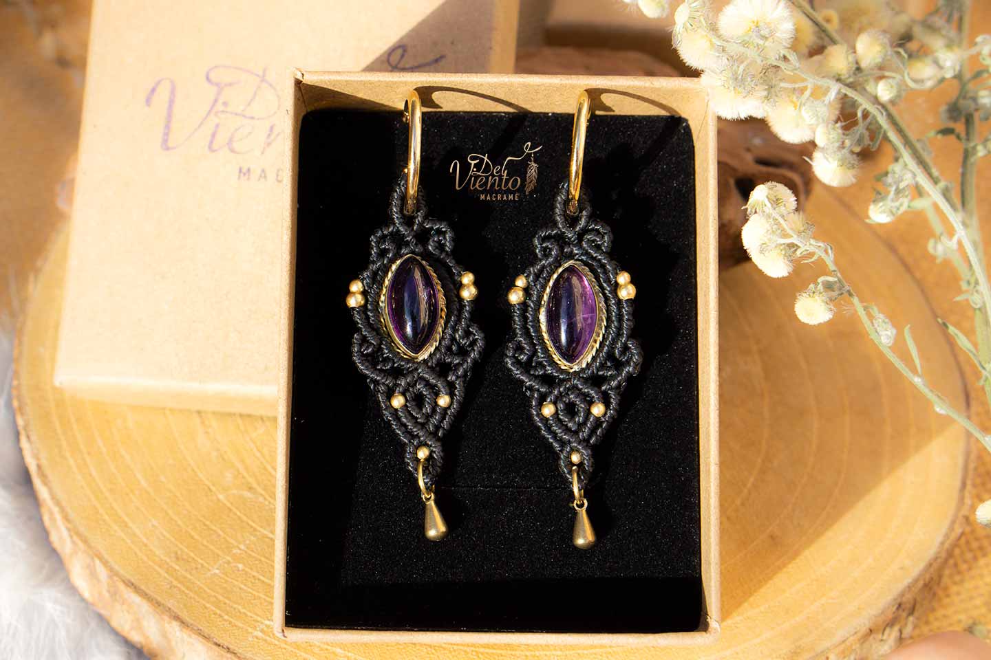 Pendientes Vesta con Amatista