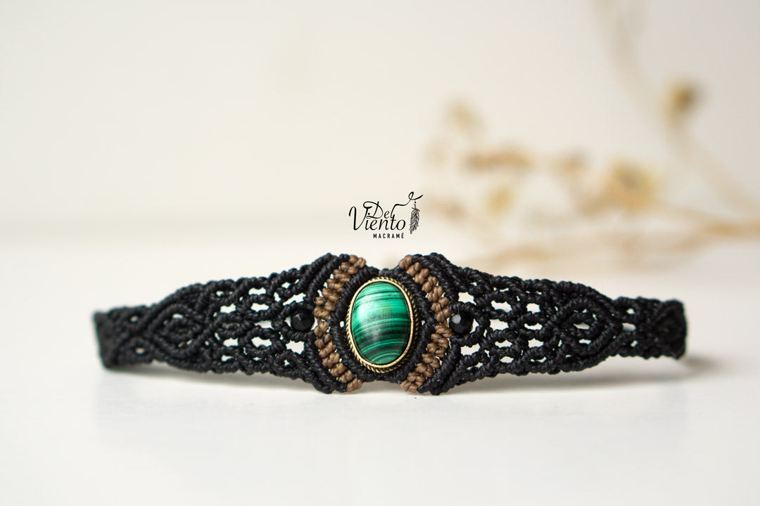 Pulsera ABRIL con Malaquita