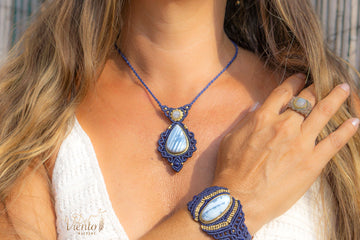 Pulsera única con Ópalo azul