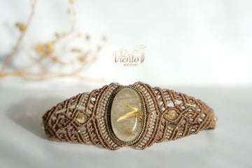 Pulsera única con Cuarzo Rutilado