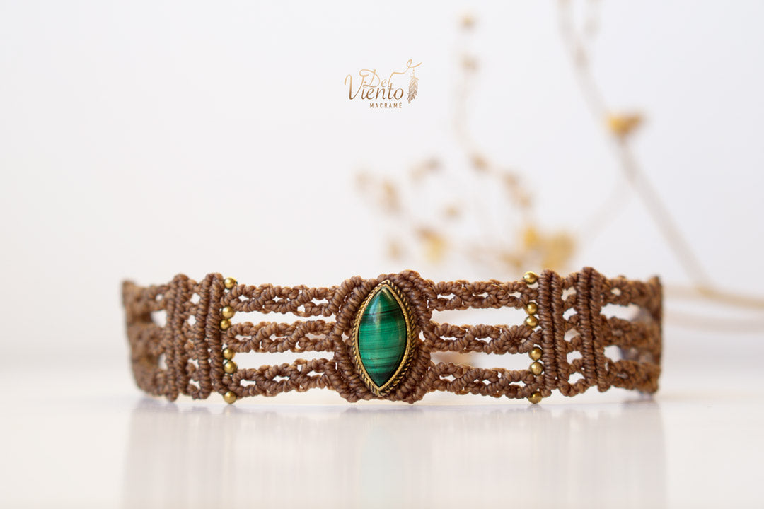 Pulsera ATENEA con Malaquita